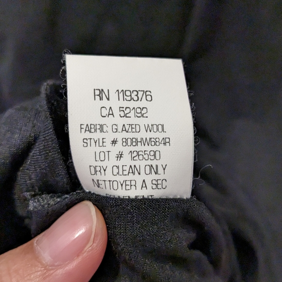 HELMUT LANG Black Wool Cowl Neck Shift Midi Dress size 10 - Picture 6 of 8